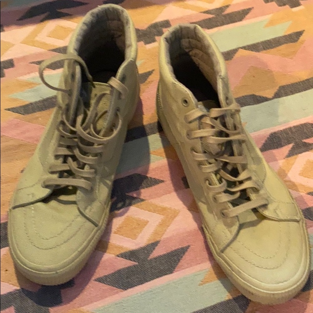 Vans Sk8-Hi Tan Canvass, Men Size 11 Shoes